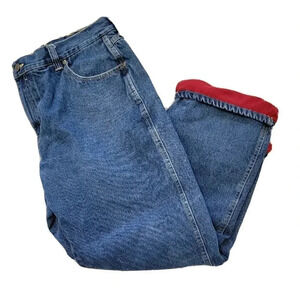 Red Head Jeans 40" x 30" Men's Red Flannel Lined 100% Cotton Thick Heavy